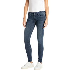 REPLAY - New Luz - Skinny Fit Jeans - Donkerblauw - 250 ml Dark Indigo Power Stretch Denim