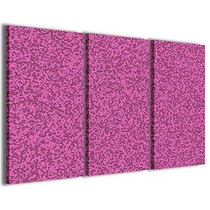 Stampe su Tela, Abstract violet abstract violet, moderne afbeeldingen in 3 panelen, klaar om op te hangen, 90 x 60 cm