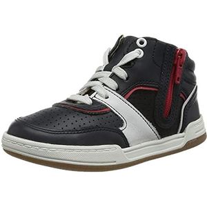 Clarks Fawn Peak T Sneakers voor jongens, Navy Leather, 22 EU