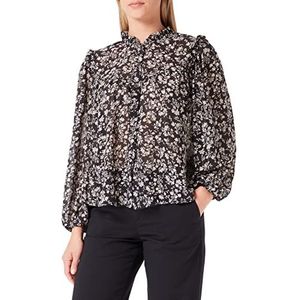 DreiMaster Vintage Bridgeport blouse met ruches voor dames, Wit roest, S