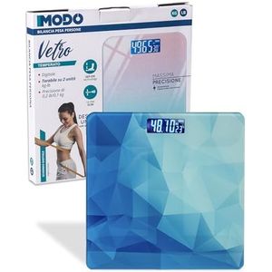 IPEA Ultradunne digitale personenweegschaal – step-on-technologie – maximale nauwkeurigheid van het gewicht – elegant design – weegschaal van gehard glas met nauwkeurige weergave 0,1 kg – max. 180 kg