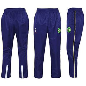 FIFA Officiële World Cup 2022 Training Voetbal Trainingspak Bottoms, Heren, Brazilië, Medium Blauw