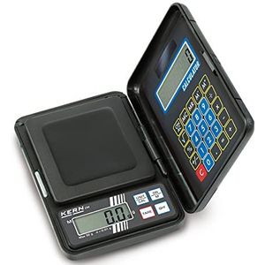 KERN Zakweegschaal CM 1K1N (weegbereik max. 1000 g, afleesbaarheid 1 g, met geïntegreerde rekenmachine, incl. batterijen), medium