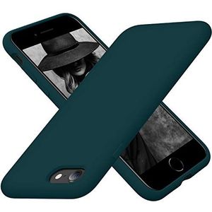 Cordking iPhone SE 2020 hoesje, iPhone 7 8 hoesje, siliconen ultra slank schokbestendig telefoonhoesje met [zachte microfiber voering], 4,7 inch, blauwgroen