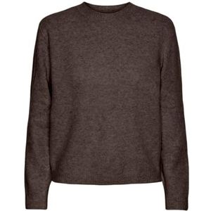 Pcemma Ls O-Neck Knit Pwp Bc, Hot Fudge, M