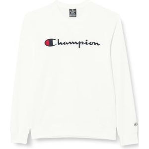Champion Legacy Icons-Heavy Spring Terry Crewneck Sweatshirt voor heren, Wit, S
