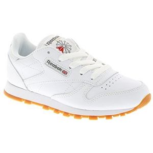 Reebok Classic leren sneakers voor jongens, wit gom Int, 1 UK, Witte Gom Int, 32 EU