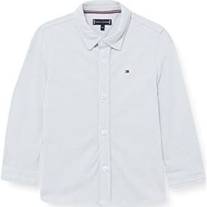 Tommy Hilfiger Jongens Stretch Pique Shirt L/S, bewolkt, 80 cm