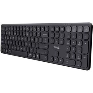 Trust - Vaiya - Draadloos Bluetooth-Toetsenbord - Spaans - Oplaadbaar - 55% Gerecycled Kunststof