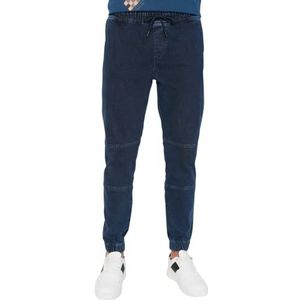 Trendyol Mannelijke Jonge Normale Taille Skinny fit Jogger Jeans, marineblauw, 38