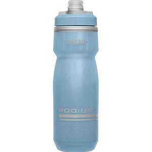 CamelBak Podium Chill Geïsoleerde Fiets Waterfles - Easy Squeeze Bottle - Past op de meeste Fietskooien - 23 oz, Stone Blue