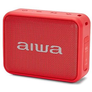 Aiwa BS-200RD draagbare draadloze Bluetooth-luidspreker, True Wireless Stereo, waterdicht, rood