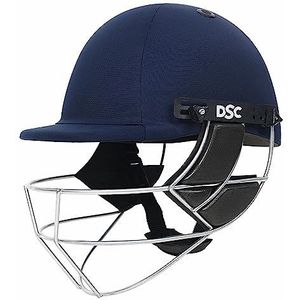 DSC DEFENDER Cricket Helmet | (Navy Blue, Size: Extra Small) | Material: ABC Polystyrene | For Men & Boys | Fixed Spring Steel Grill | Back Support Strap | Neck Guard | Adjustable