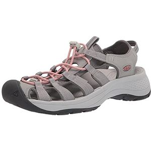 KEEN Dames Astoria West Closed Toe Sport Sandaal, Grijs/Koraal, 39.5 EU