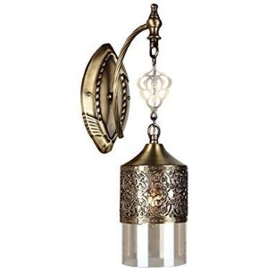 Homemania 1350-52-19 wandlamp Mihrimah Applique, koper, metaal, glas, 10 x 20 x 40 cm