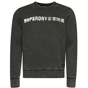 Superdry Vintage Corp Logo Crew Sweatshirt voor heren, vintage zwart, XL