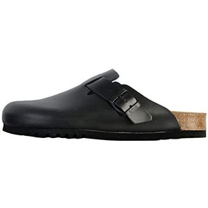 Scholl Olijfhouten slippers, zwart., 44 EU