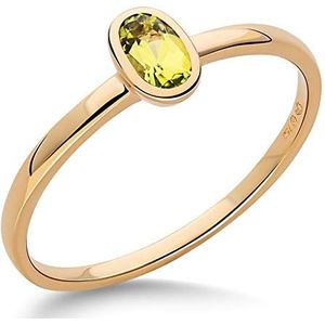 Orphelia Damen 18_k_(750) geelgoud Oval Peridot