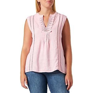 Sidona Dames blouse top met kant 10130400, lichtroze, XL, lichtroze, XL