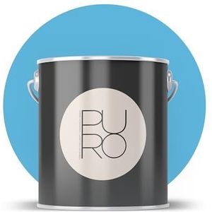 Livingwalls PURO Premium muurverf c3002 - schilderverf met zeer hoge dekking - matte hoogwaardige binnenverf in blauw - 2,5 l