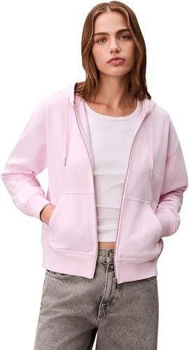 Calvin Klein Dames ARCHIEF LOGO FRANSE TERRY FZ HOO LV047B237G Sweatshirts, ROZE (parelroze), XS, Roze (parelroze), XS