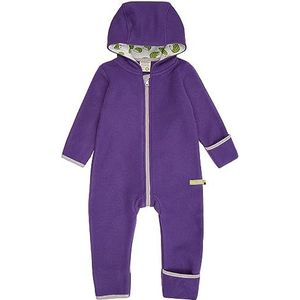 loud + proud Baby-meisjes wollen fleece, GOTS gecertificeerd overall, paars, 50/56 cm