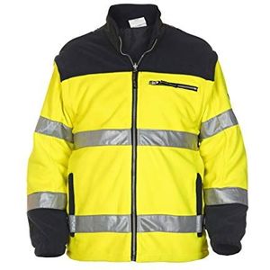 Hydrowear 04026006F Feldkirchen Polar Fleece Jack, 100% Polyester, Medium Mate, Hi-Vis Geel/Navy