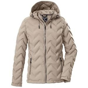 killtec dames Gewatteerd jack/functionele jas in donslook met capuchon KOW 23 WMN QLTD JCKT, hell taupe, 38, 43305-000