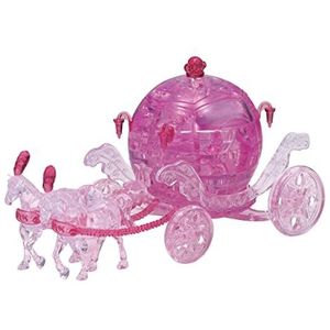 HCM Kinzel 59193 HCM Kinzel-59193-3D Crystal Puzzel-3D Koningsklijke Koetje-steekpuzzel, puzzel voor volwassenen en kinderen, 67-delig, roze transparant vanaf 14 jaar, roze