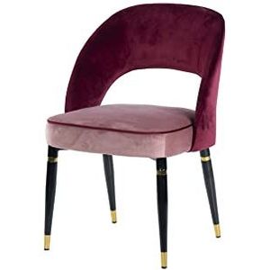 Adda Home stoel, fluweel, paars/roze/zwart, medium