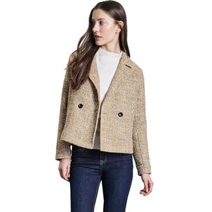 Street One - Damesjasje - Bouclé - Zwart - Synthetische Stofmix