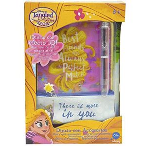 Disney Prinsessen 41339 dagboek met accessoires: Tangled, met 3D-effect, (Cife Spain 41339)