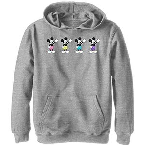 Disney Characters Neon Pants Boy's Hooded Pullover Fleece, Athletic Heather, Small, Athletic Heather, S