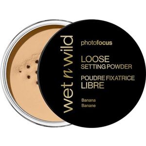 Wet n Wild Photo Focus Losse Fixeerpoeder, Zijdezachte Gewichtloze Fixeerpoeder om te Fixeren, Matteren, Olie Absorberen en Bakken, Zachte-Focus Effect, Banana, 20g