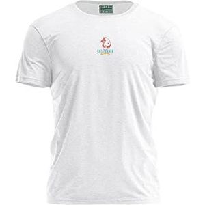 Bona Basics, Digitaal bedrukt, basic T-shirt voor heren,%100 katoen, wit, casual, herentops, maat: S, Wit, S