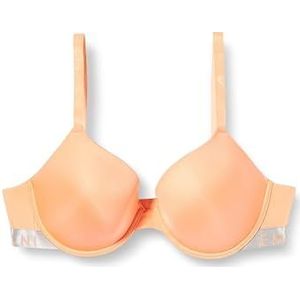 Emporio Armani Underwear Iconic Damesbeha, van microvezel, volledige bedekking, papaya, 34C, oranje (papaya), C