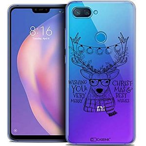 Beschermhoes voor Xiaomi Mi 8 Lite, ultradun Kerstmis 2017 hert hipster