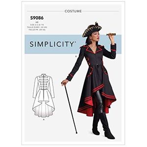 SIMPLICITY Naaipatroon S9086 Misses' Steampunk kostuum jassen, 14-16-18-20-22, R5