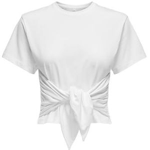 ONLY Dames Onlwill Life S/S Tie Top JRS, wit (bright white), XS