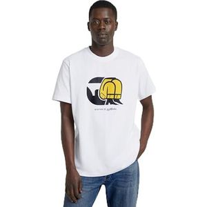 G-STAR RAW Heren Jeans Cartoon Loose R T T-Shirt, wit (White D25705-c336-110), XL