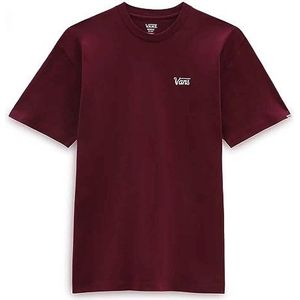 Vans Mini Script T-shirt voor heren, bordeauxrood, XXL