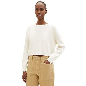 TOM TAILOR Denim Dames trui 1035409, 10348 - Gardenia White, XL