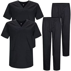 Set van 2 stuks - Uniform unisex scrubset - medisch uniform met scrubtop en broek - Ref.2-8178