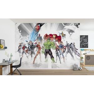 Komar Vlies fotobehang - Avengers Unite - Afmeting 336 x 240 cm - Marvel, behang, kinderkamer - baanbreedte 50 cm