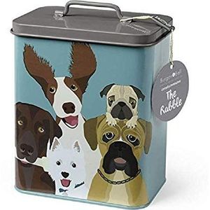 Burgon & Ball Creaturewares The Rabble Dog GCR/CAT Tin Pet Food Storage, 16,5 cm x 11 cm x 20 cm Grootte