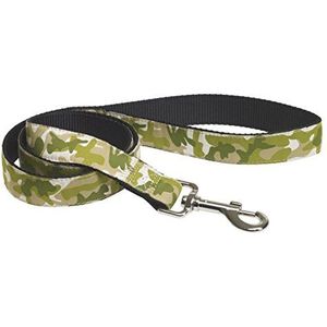 CHAPUIS SELLERIE SLA416 hondenriem - nylon riem groene camouflage kleur - breedte 15 mm - lengte 1,20 m - maat S