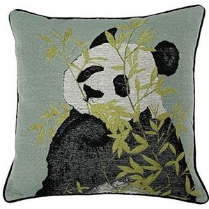 furn. Pandas Polyester Gevuld Kussens, Groen, 45 x 45cm
