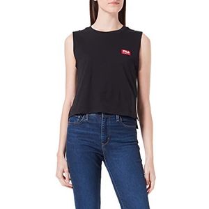 Fila, Dames, Tops, Zwart, Maat: L Katoen,