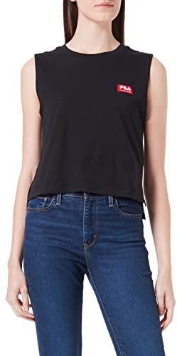 Fila, Dames, Tops, Zwart, Maat: L Katoen,