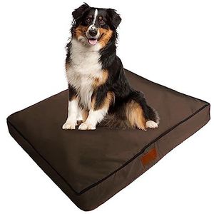 Ellie-Bo waterdichte traagschuim orthopedisch hondenbed voor hondenkooi/hondenkooi, groot, 91 cm, bruin